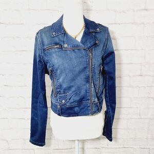 Torrid Moto Blue Denim Jacket Size  1